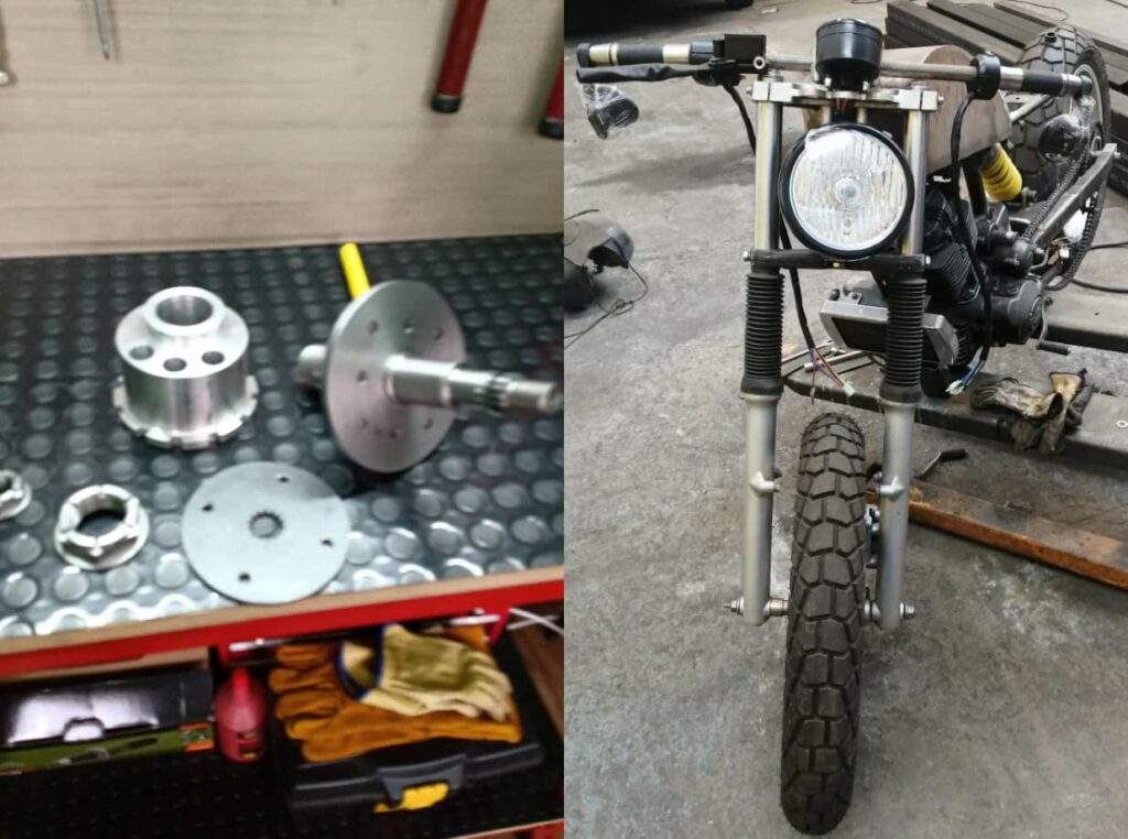 Fabricación de partes personalizadas en motos